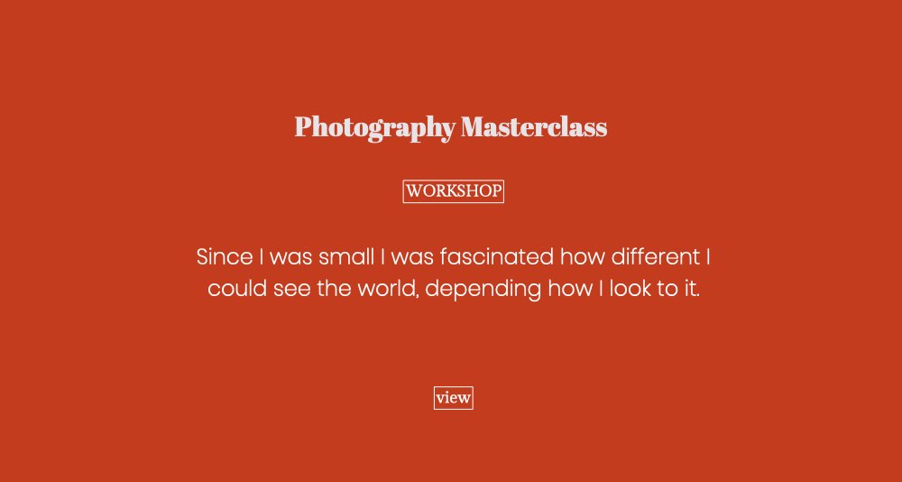 Photography Masterclass