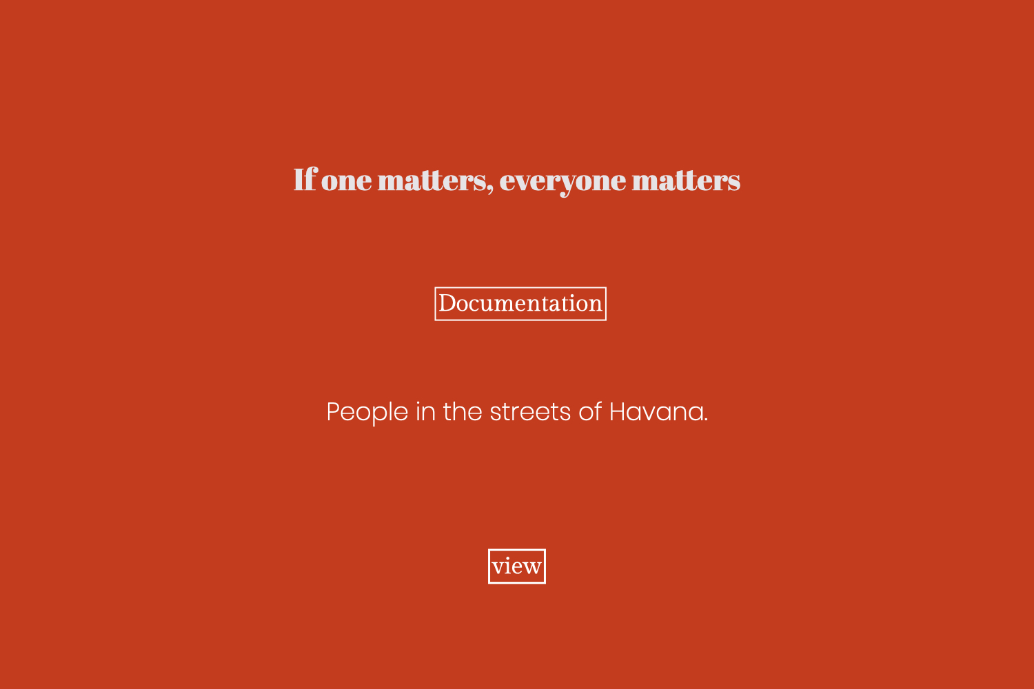 If one matters, everyone matters