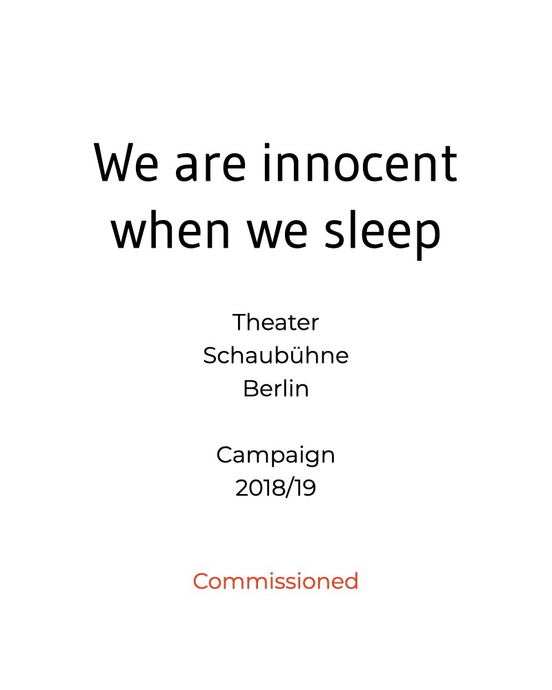 We are innocent when we sleep